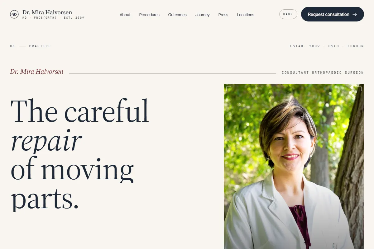 Halvorsen Orthopaedic concept site