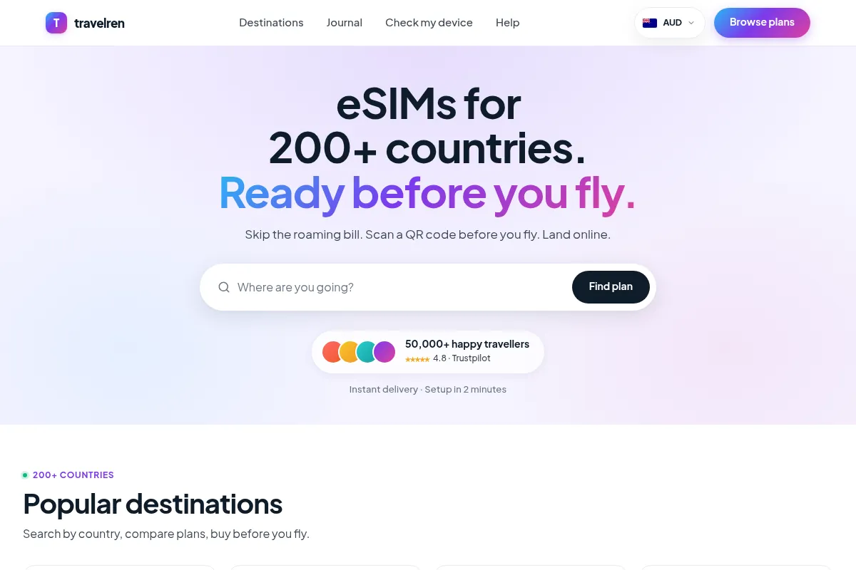 Travelren website